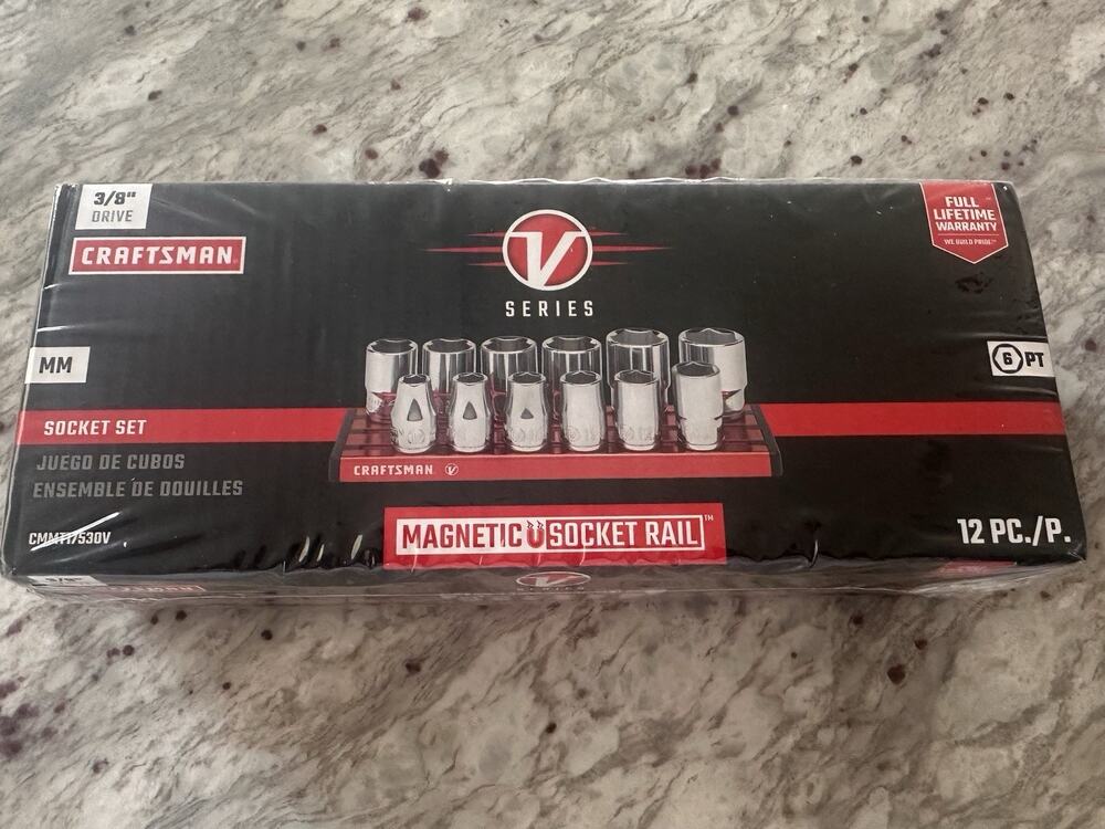 Craftsman V‑Series 3/8” Drive Metric 12‑pc Socket Set
